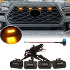 Set of 4 Raptor Style Amber Lens LED Grille Lights for Toyota Tacoma (2020–2022)
