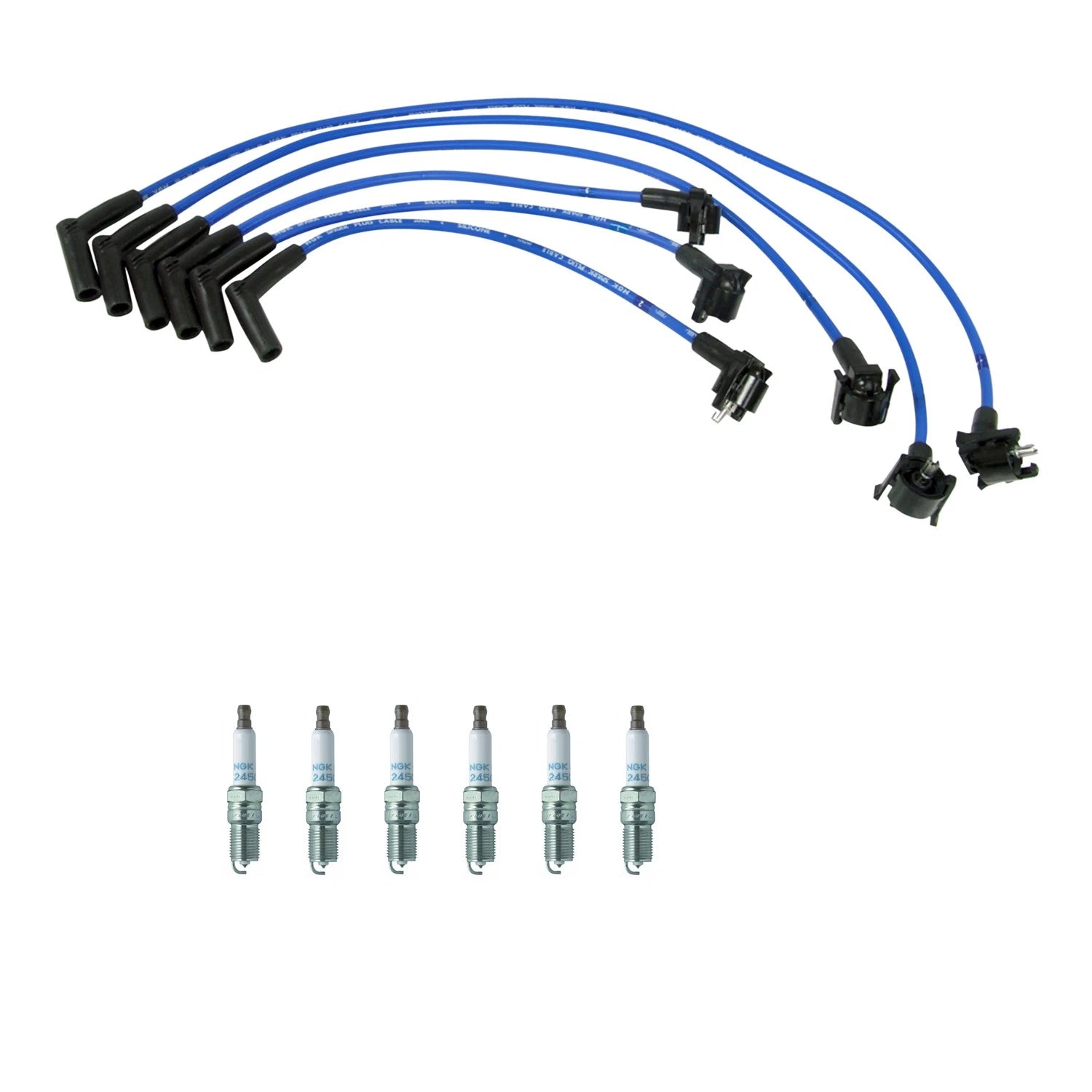 NGK Wire Set & 6 Laser Platinum Spark Plugs for B4000 Explorer Ranger (1998–2000)