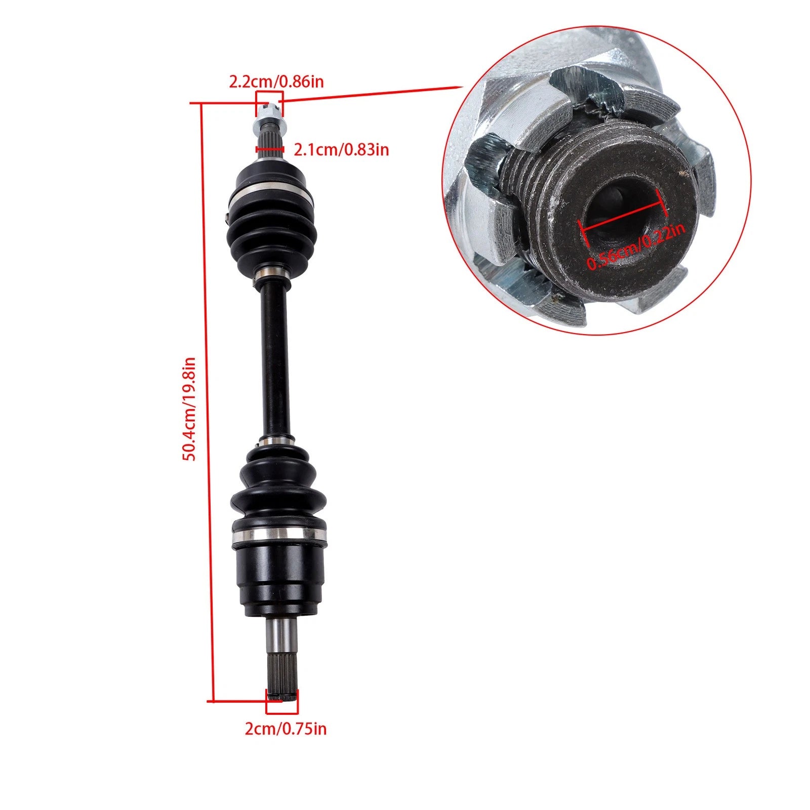 Front Left CV Axle Drive Shaft for Honda Foreman 500 (2005â2016)