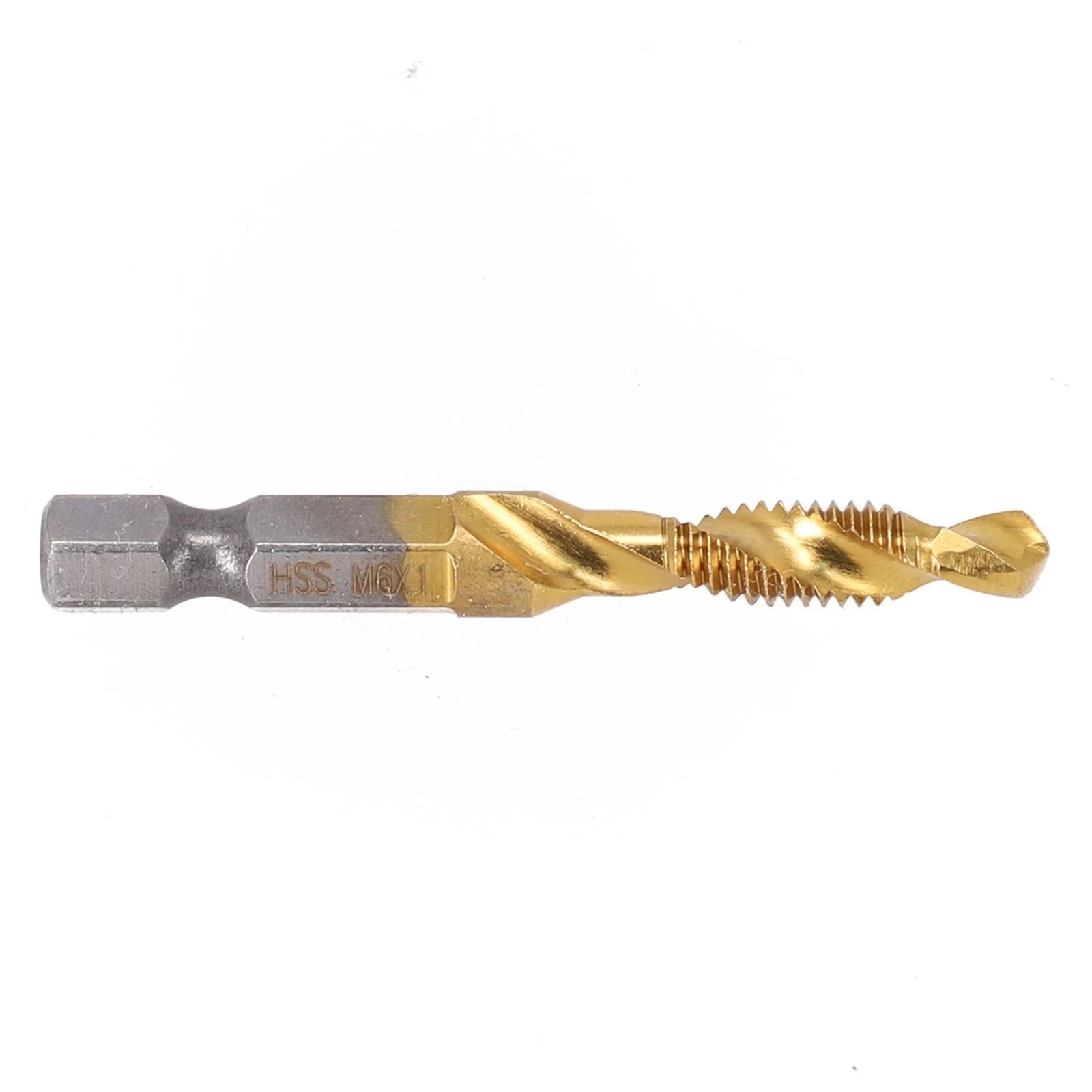 Set of 6 Plated HSS Hex Shank Tap Drill for Metric Threads