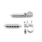 Chrome Calabash Foot Pegs w/ P Clamps 1.25" for Harley (H)