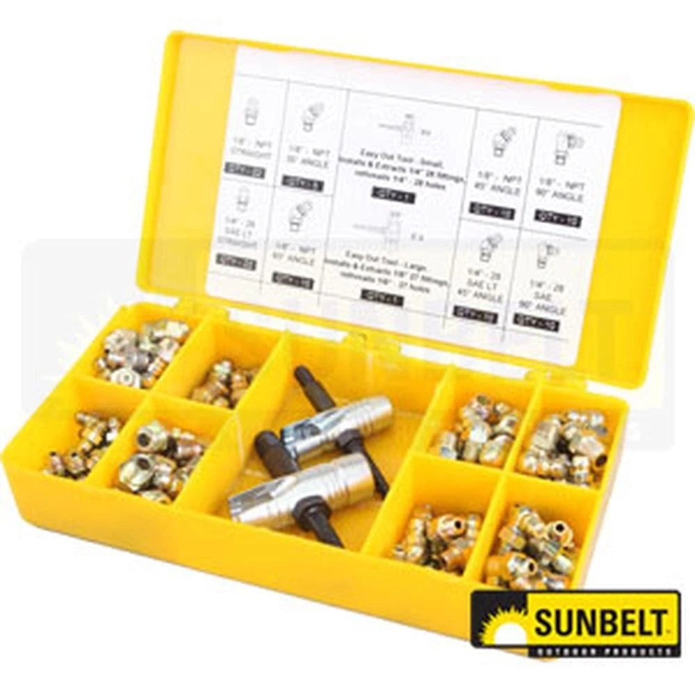 101 pc. Grease Fitting Assortment for Metric Vehicles (B1PL43978)