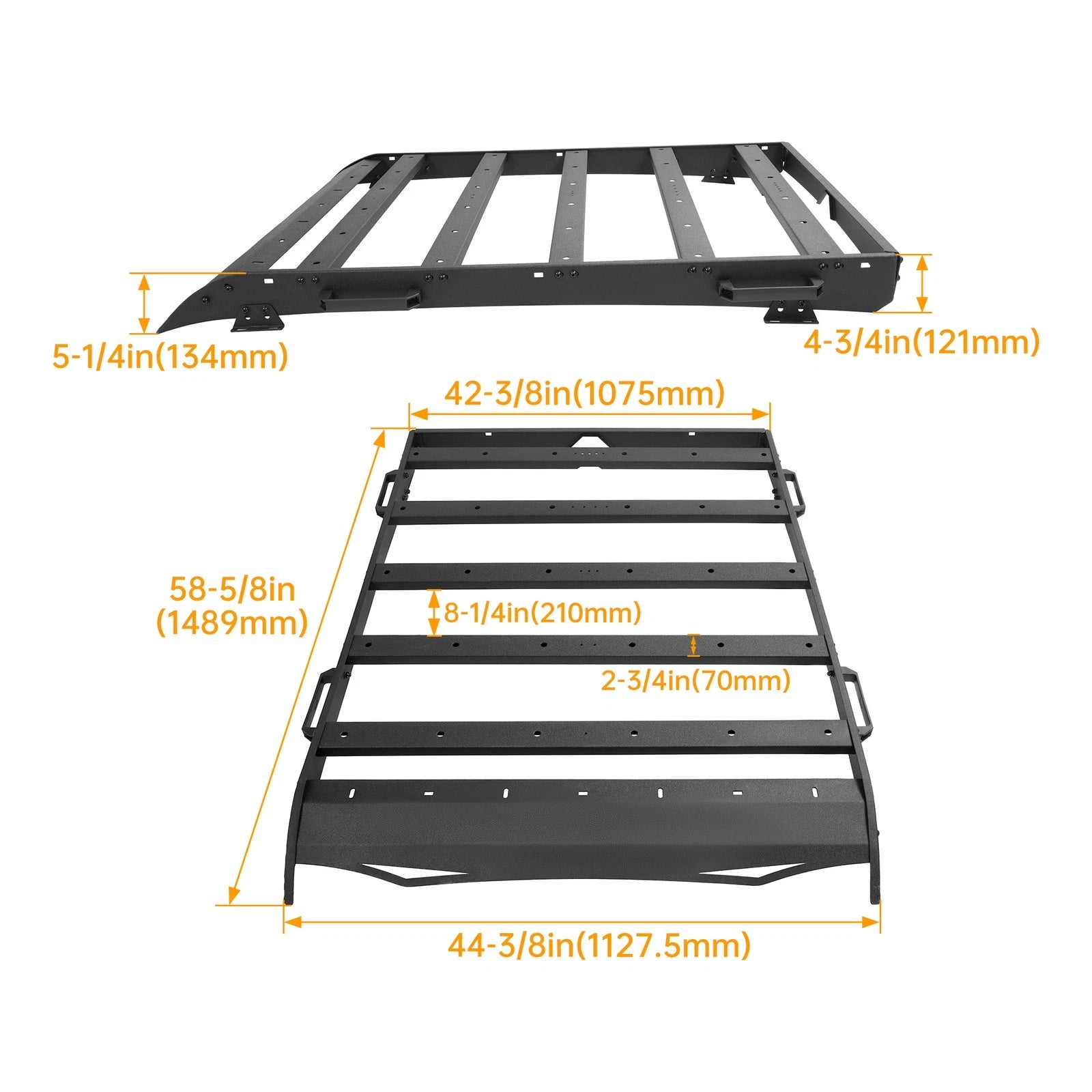 330lbs Roof Rack Cargo Carrier Steel for Toyota Tacoma (2005–2023)