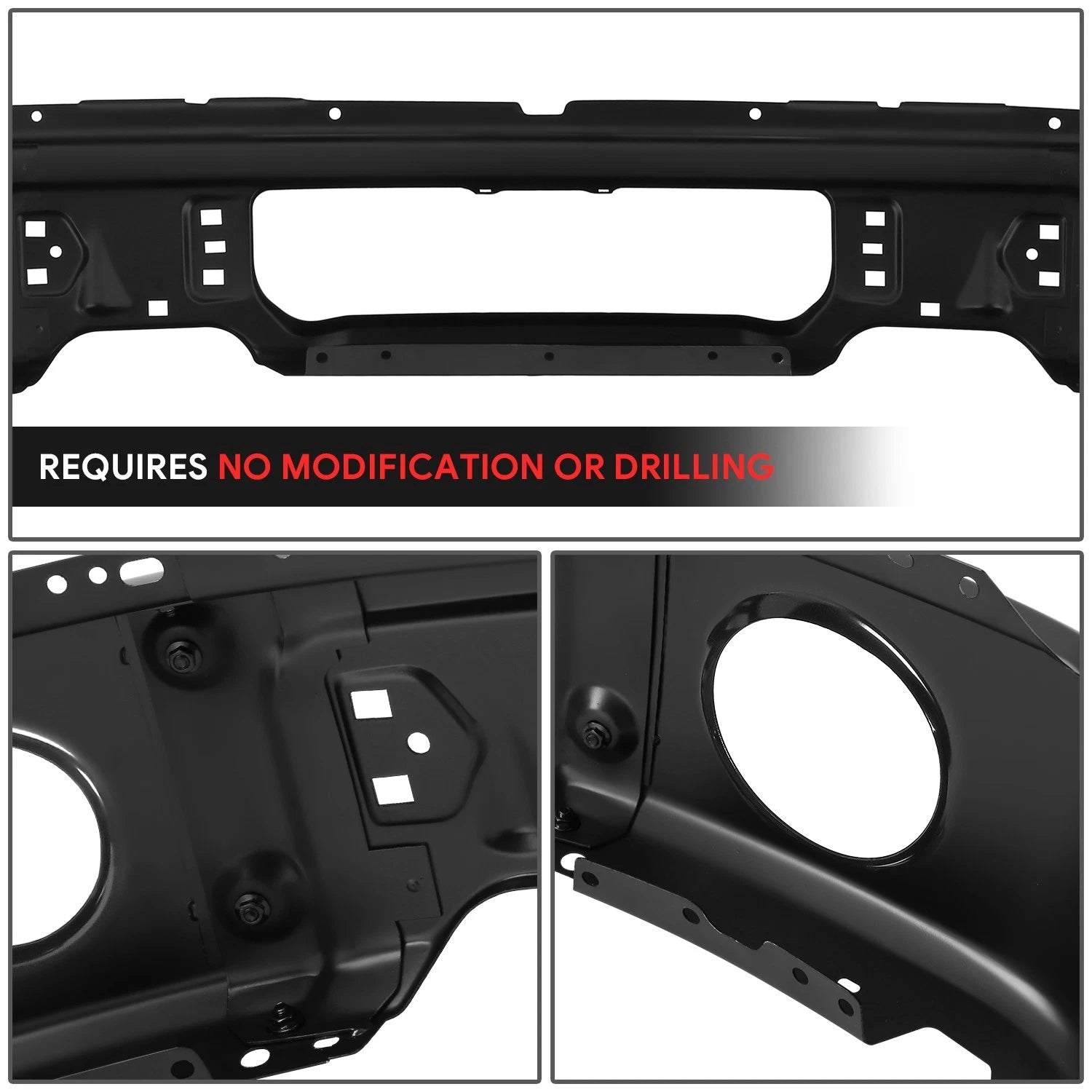 Steel Matte Front Bumper Face Bar for Ford F-150 (2009–2014) w/Fog Light Cutouts
