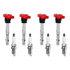 Set of 4 UF529 Ignition Coils & Spark Plugs for Audi TT A4 A5 VW Tiguan Jetta (2000–2023)