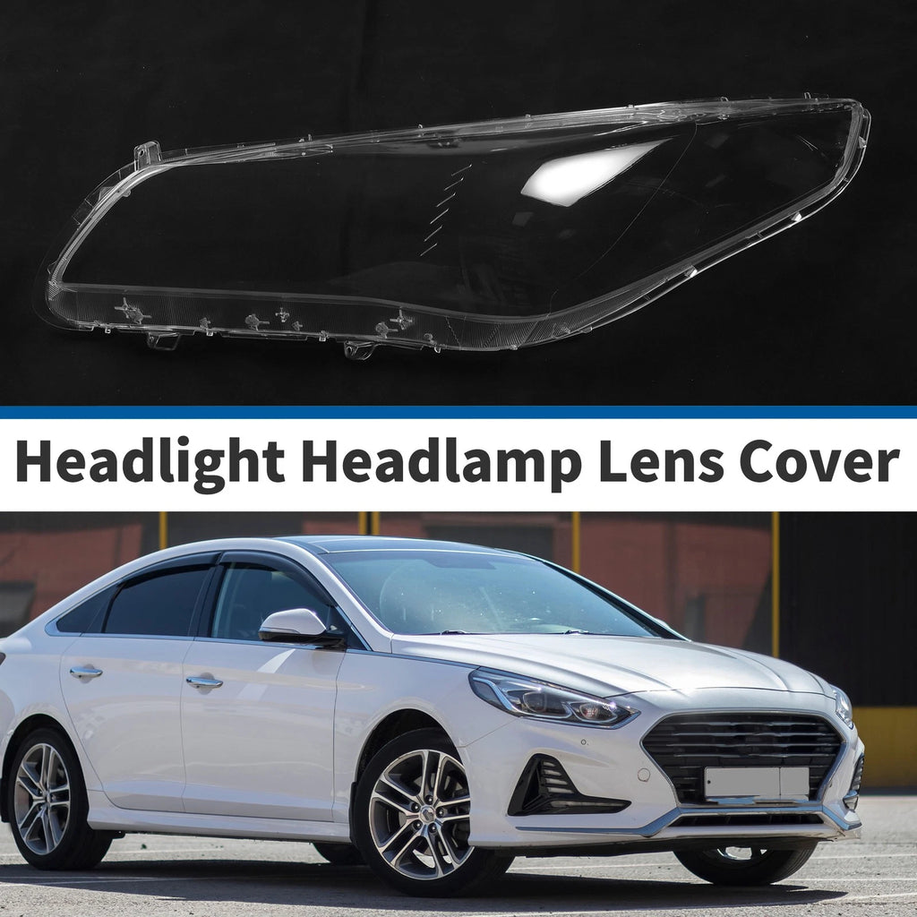 1 Pcs Headlight Lens Cover for Hyundai Sonata (2015–2017) PC Clear