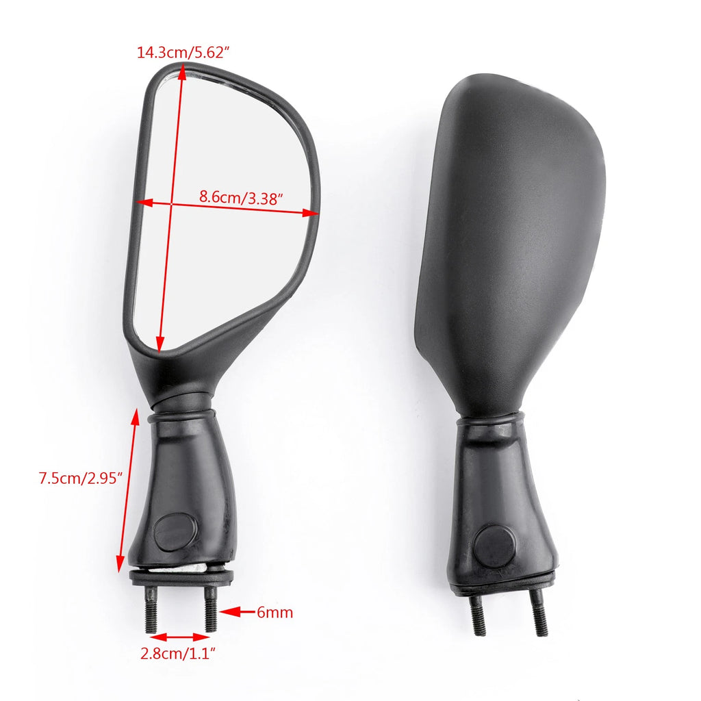 Mirrors for Kawasaki ZX6R (1998–2002), ZX9R (1998–2003) - Black