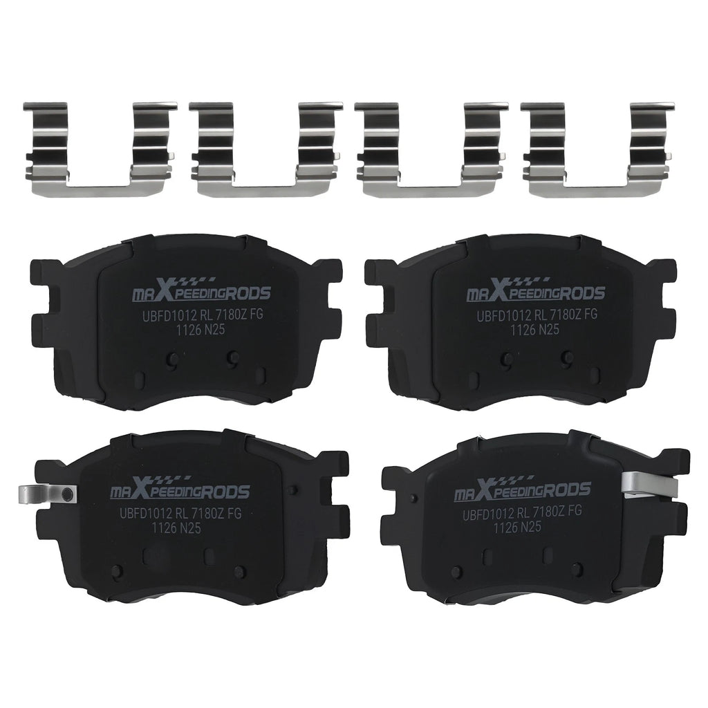 Set of 4 Front Ceramic Brake Pads for Hyundai Accent/Kia Rio (2006–2011) D1156