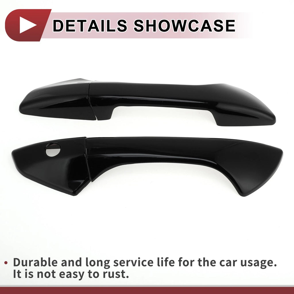 Set of 4 Car Door Handle Covers for Honda Accord (2008–2012) Gloss Black ABS