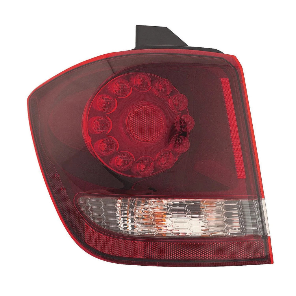 Replacement Driver Side LED Outer Tail Light Assembly w/Black Trim