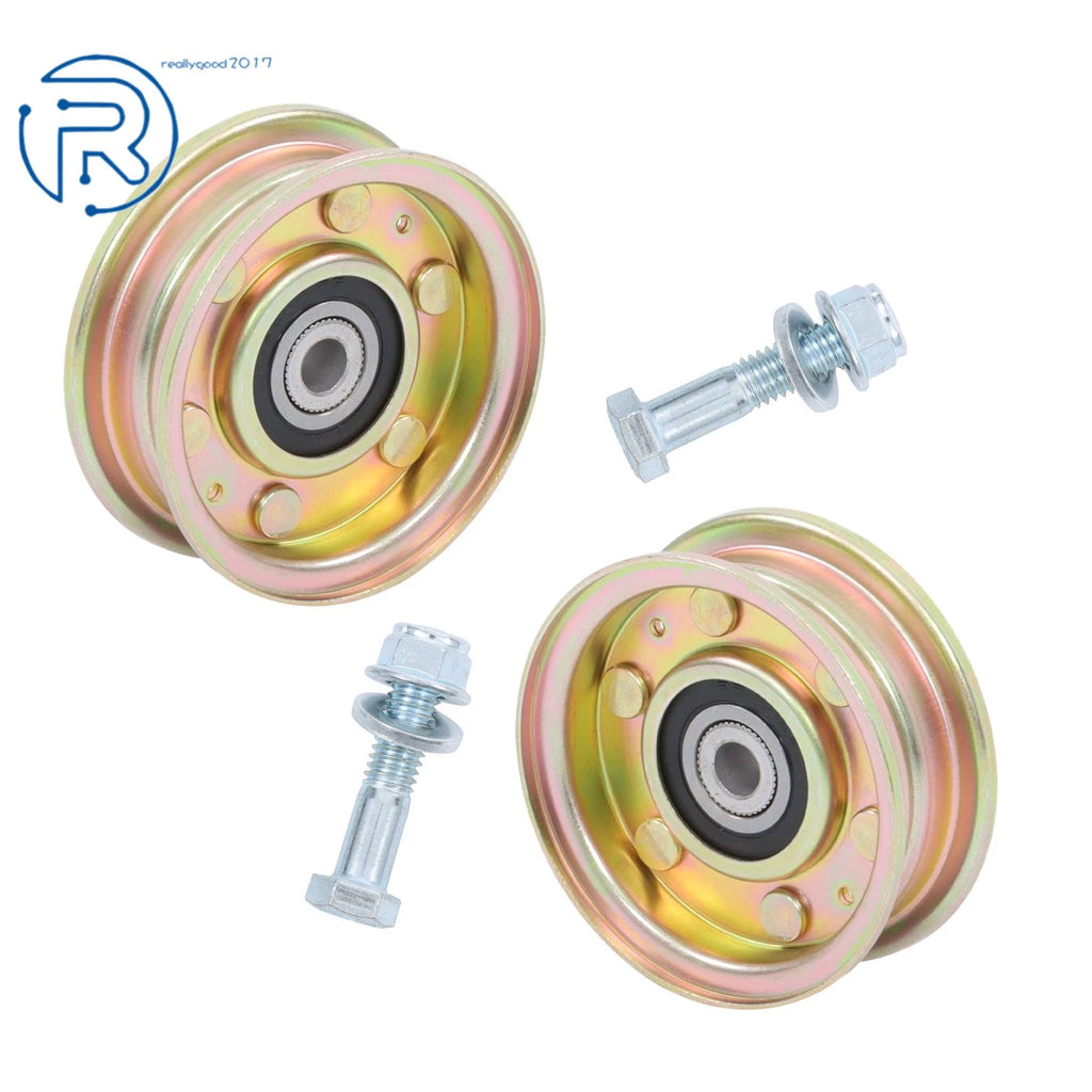 Set of 2 Flat Idler Pulleys for MTD (Year Range Not Specified)