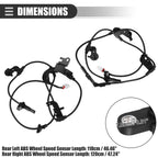 1 Pair ABS Wheel Speed Sensor for Lexus NX200t (2015–2018) 724117493684