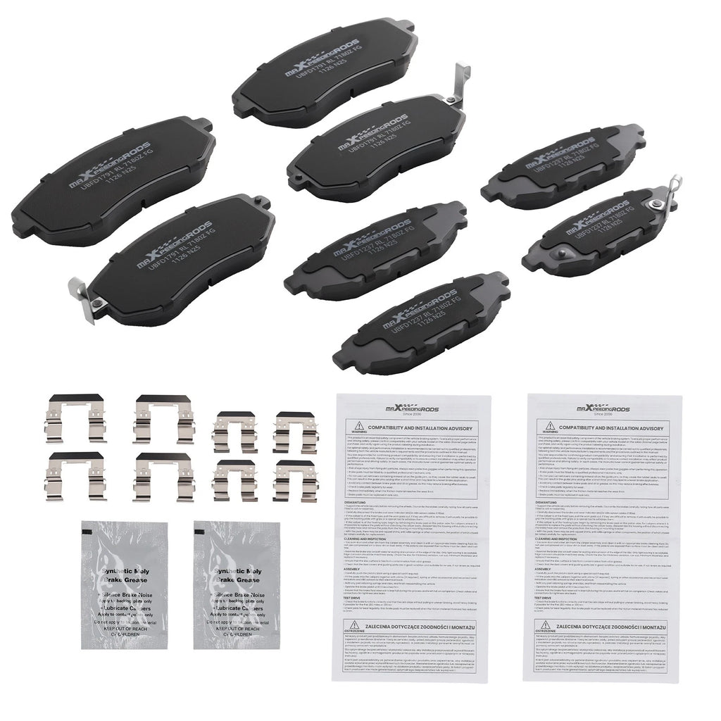 Set of 8 Ceramic Brake Pads for Subaru Forester (2009–2013)