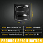 Set of 2 Mirror Turn Signal Lights 7C3Z13776 for Ford F-350 Super 
