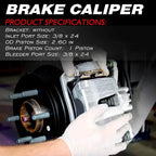Front Right Brake Caliper 18FR983 for Jeep Wrangler L4 2.5L (1990–2002)