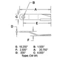 A-86665BH CW Lift Rotary Cutter Blade for Bush Hog Rotary Cutter (13368, 3008)