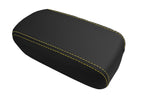 Leather Console Lid Armrest Cover for Toyota Corolla (2009–2013) Yellow Stitch