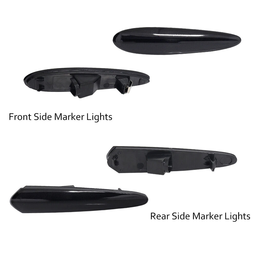 Set of 4 Smoked Front & Rear Side Marker Lights for Nissan Maxima (2000–2003)