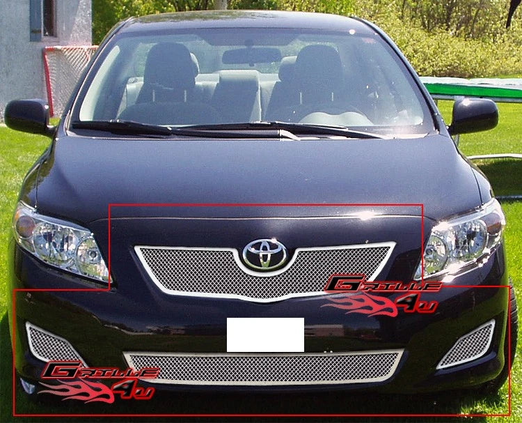 Stainless Steel Chrome Mesh Grille Insert for Toyota Corolla (2009–2010)
