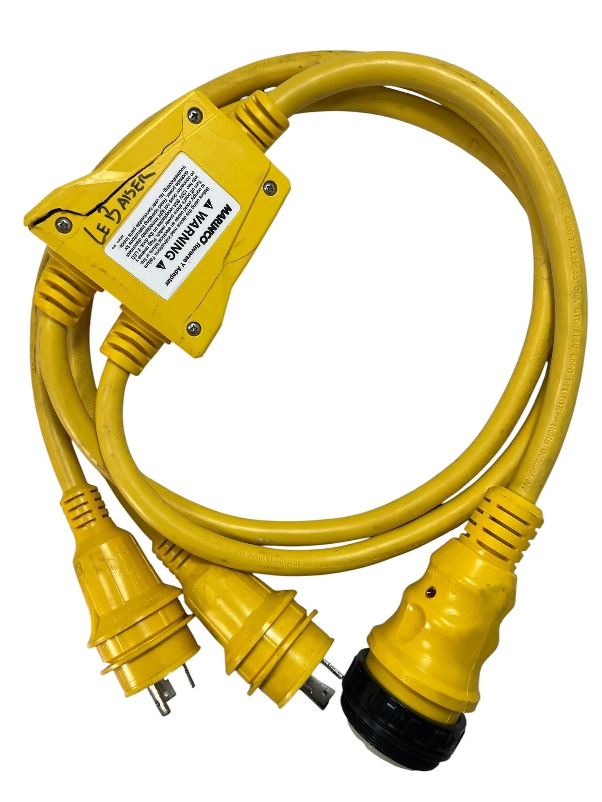 Marinco Y-Adapter 2-30A 125V to 50A 125/250V Locking Reverse Y