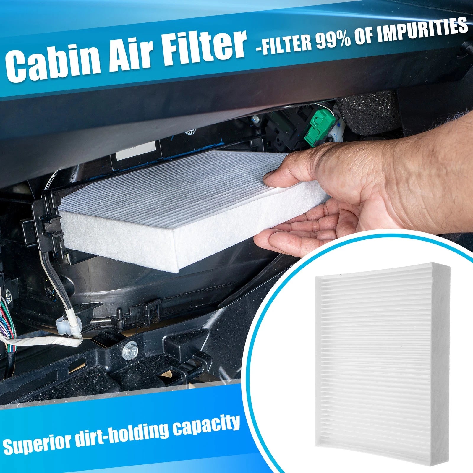 Set of 2 Engine and Cabin Air Filters for Hyundai Sonata (2011–2019) 28113-C1100 97133-C2000