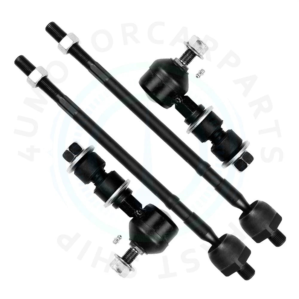 Set of 4 Front Stabilizer Bars Tie Rod Ends for Mitsubishi Outlander (2003–2006)