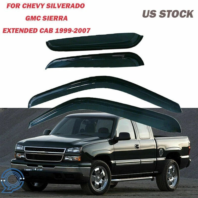 Set of 4 Window Visors for GMC Sierra Extended Cab (1999–2006)
