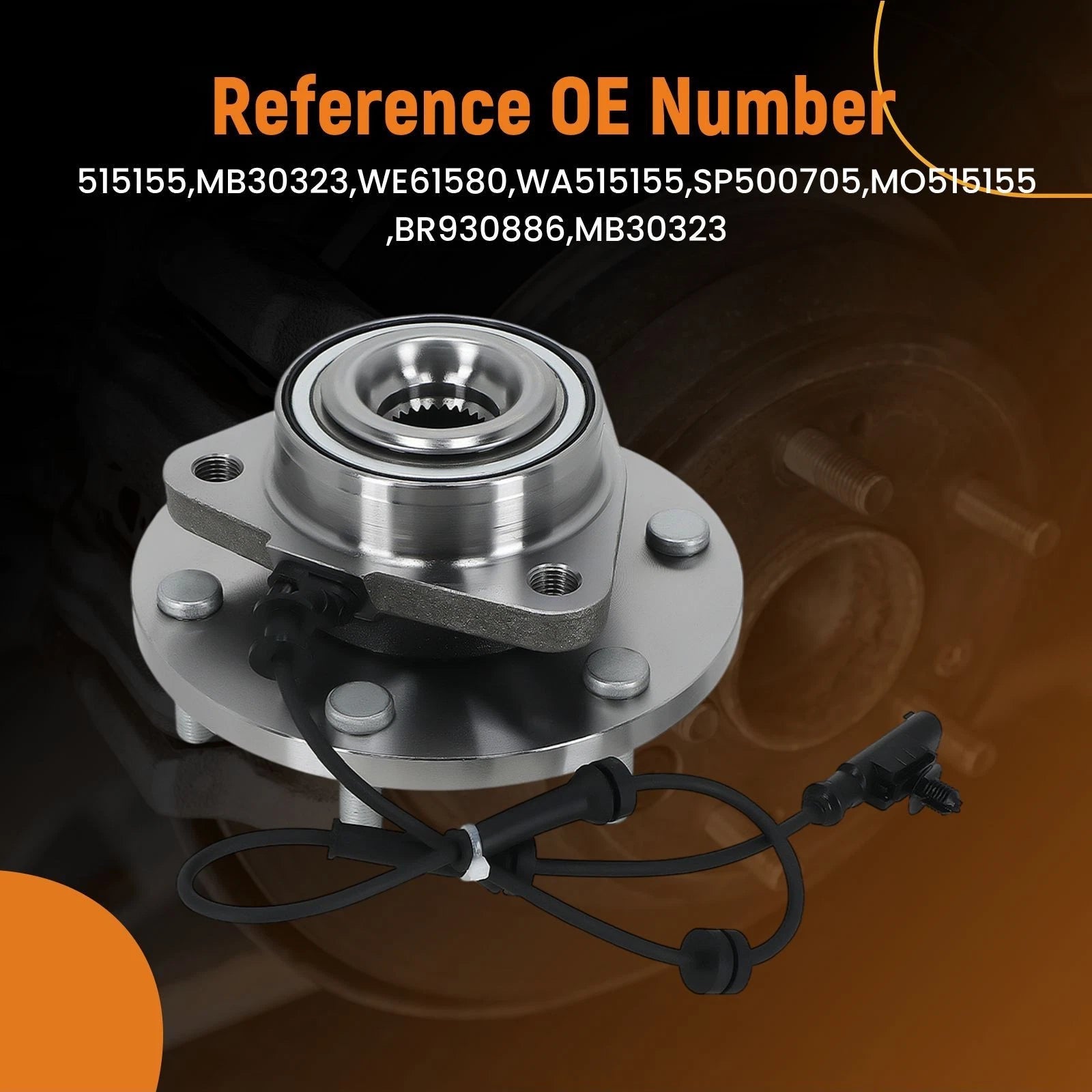 Front Wheel Hub Assembly for Nissan Titan 4WD (2012–2015) 515155 WA515155 ABS