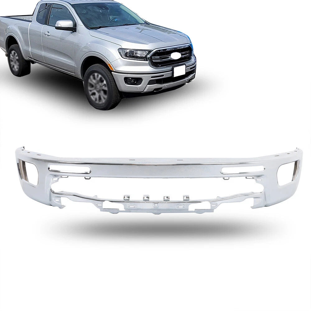 Chrome Front Bumper Without Sensor Holes for Ford Ranger (2019–2023)