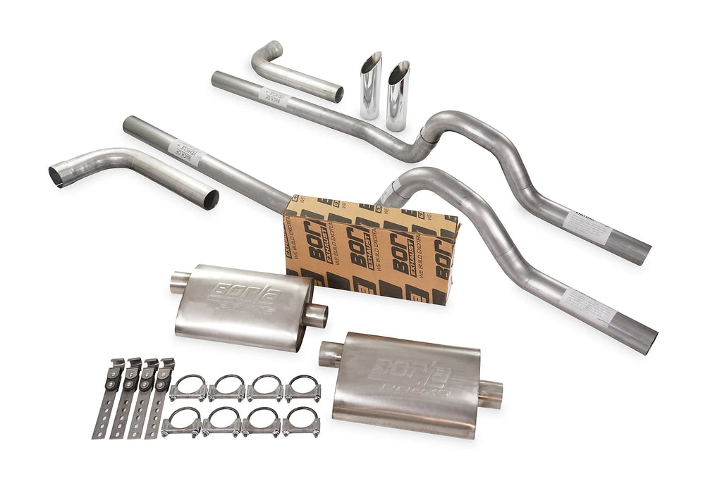 Dual Exhaust Kit 2.5" Borla Pro XS Side Exit for GM C/K 20 3/4 Ton (1981–1987)