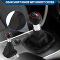 5 Speed Gear Shift Knob with Cover for Audi A3 (2000–2003) Faux Leather Black