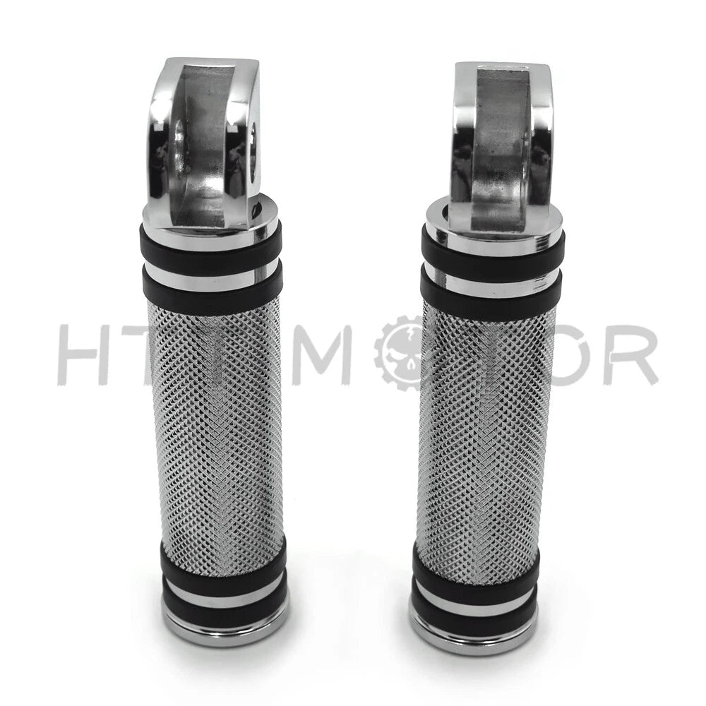 Diamond Chrome Footpegs Footrest for Kawasaki Vulcan 900, Suzuki Marauder (1)