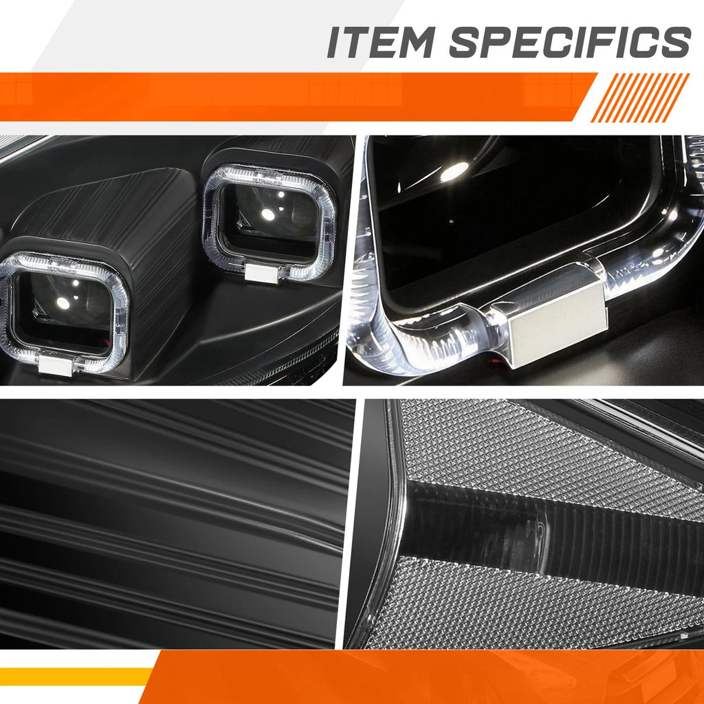 Quad Sequential LED DRL Projector Headlights for Ford Focus (2015–2018)
