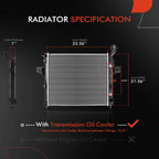 Radiator for Jeep Grand Cherokee WJ (1999–2000) V8 4.7L Automatic