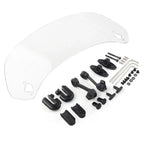 Clip-On Windshield Extension Spoiler Deflector for Motorcycle - Smoke