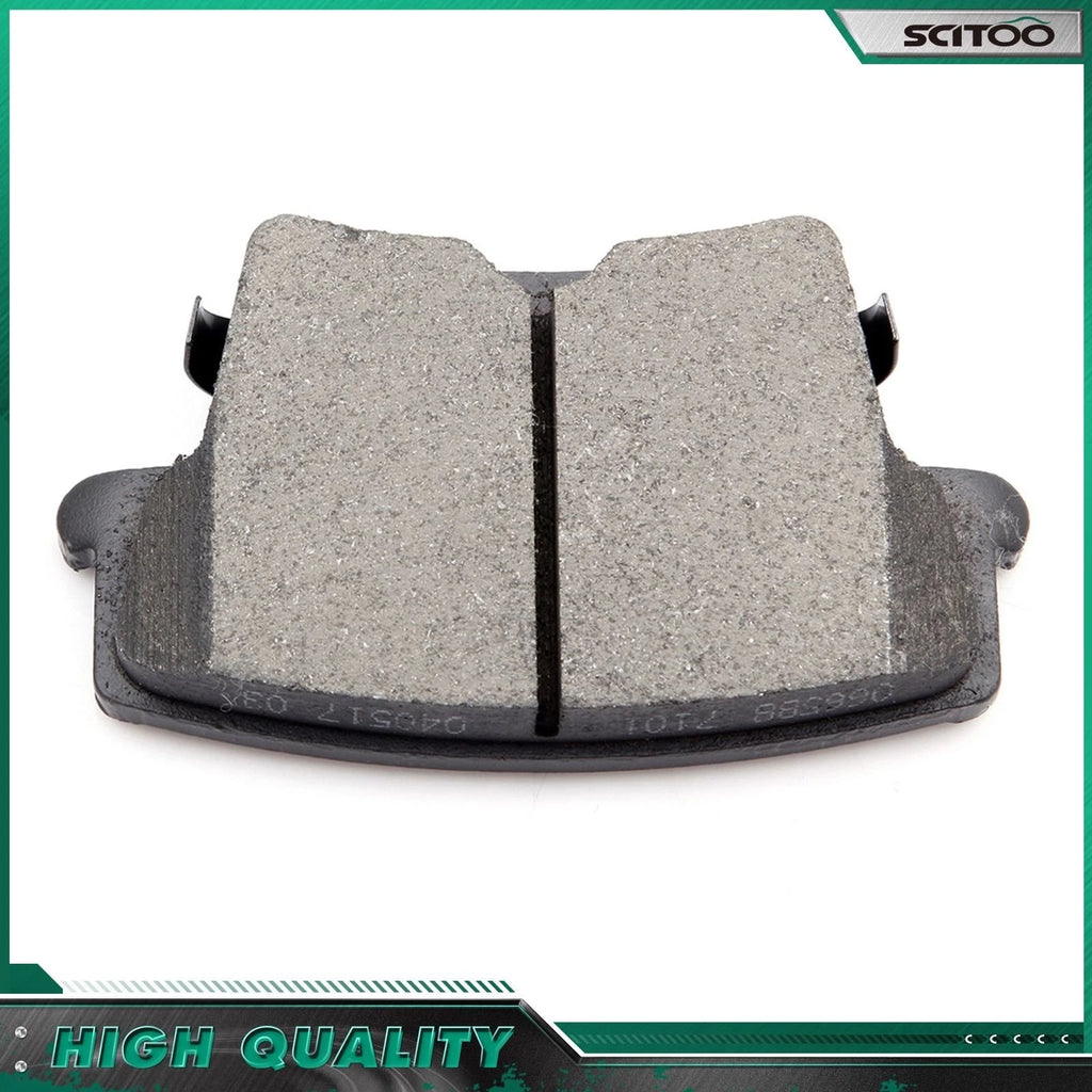 Rear Brake Caliper Ceramic Pad Slotted Rotor Kit for Dodge Challenger (2009–2018)