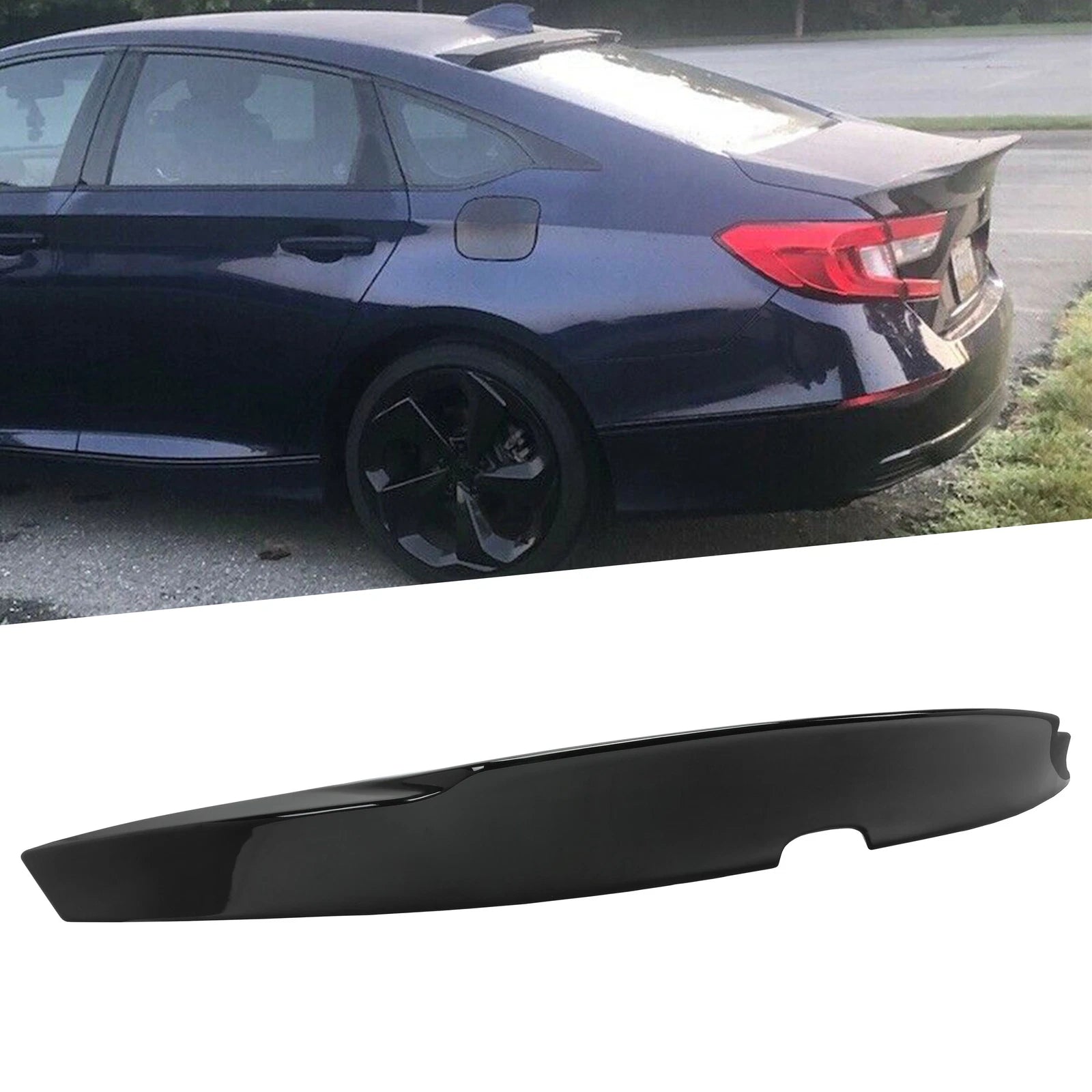 Glossy Black Duck Tail Trunk Spoiler for Honda Accord (2018–2022)
