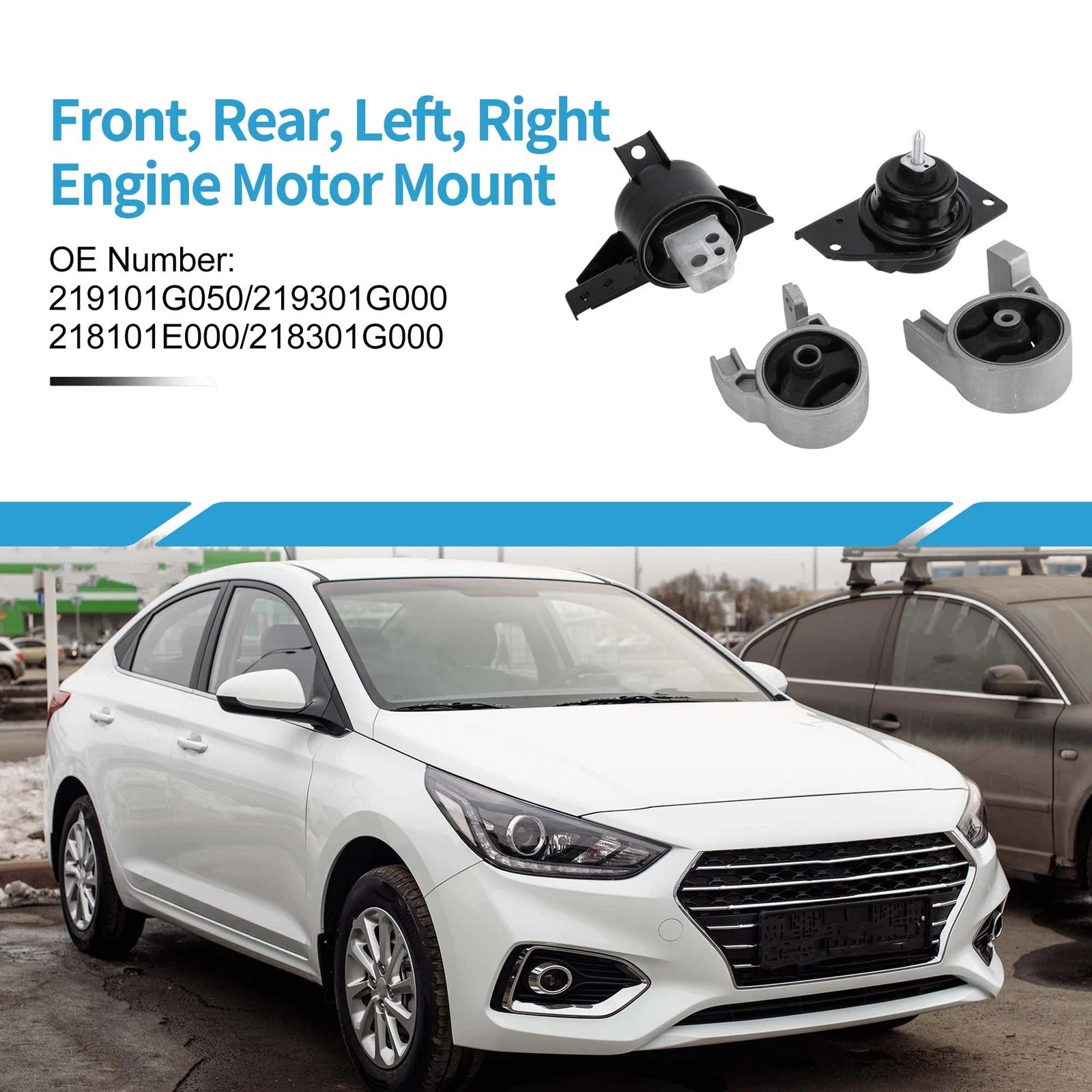 Engine Motor Trans Mount Set for Hyundai Accent (2006–2010)