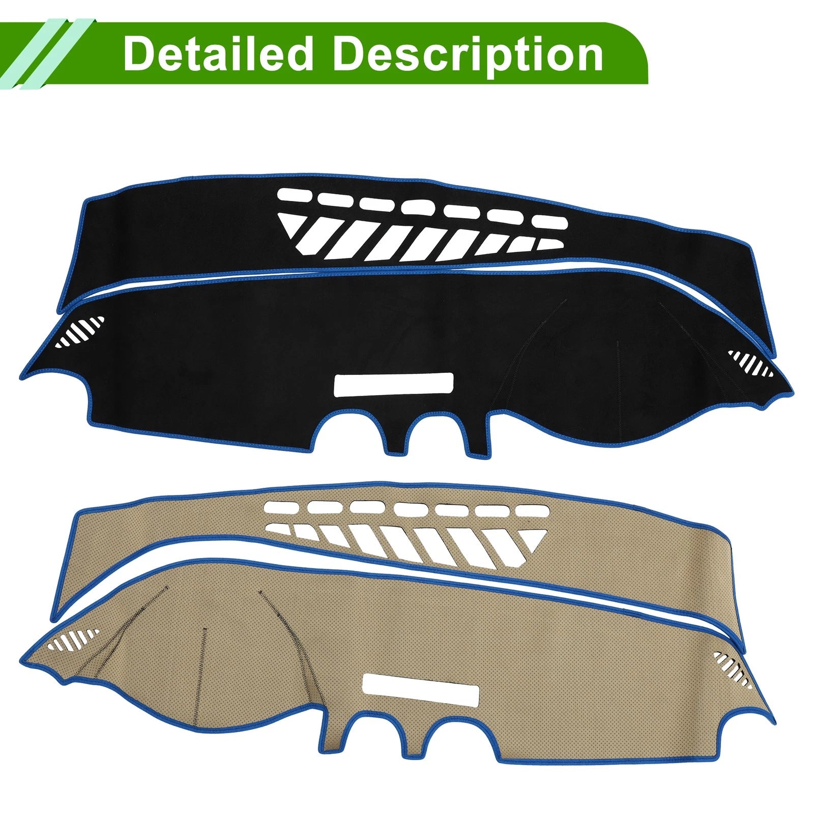 Dashboard Cover Mat for Audi A3 (2014–2020) Sun Protector Black Blue