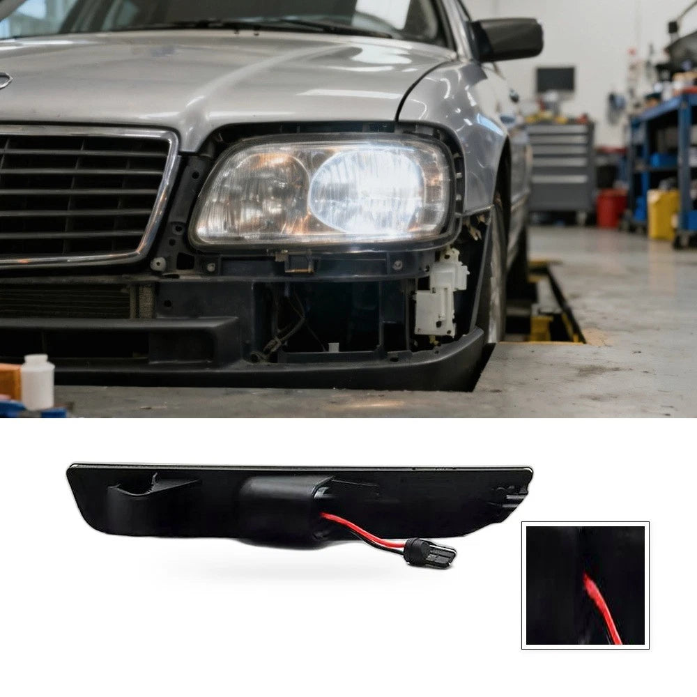 Side Marker Light for Ford Mustang (2010–2014) Black Housing Amber Lens