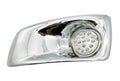 LH Fog Light Lamp Bezel with Amber LED Clear Lens for Kenworth T660 (2007–2017)