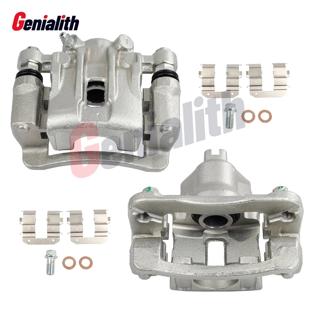 2X Rear Brake Calipers with Bracket for Hyundai Accent (2012–2017) & Kia Forte (2010–2018)
