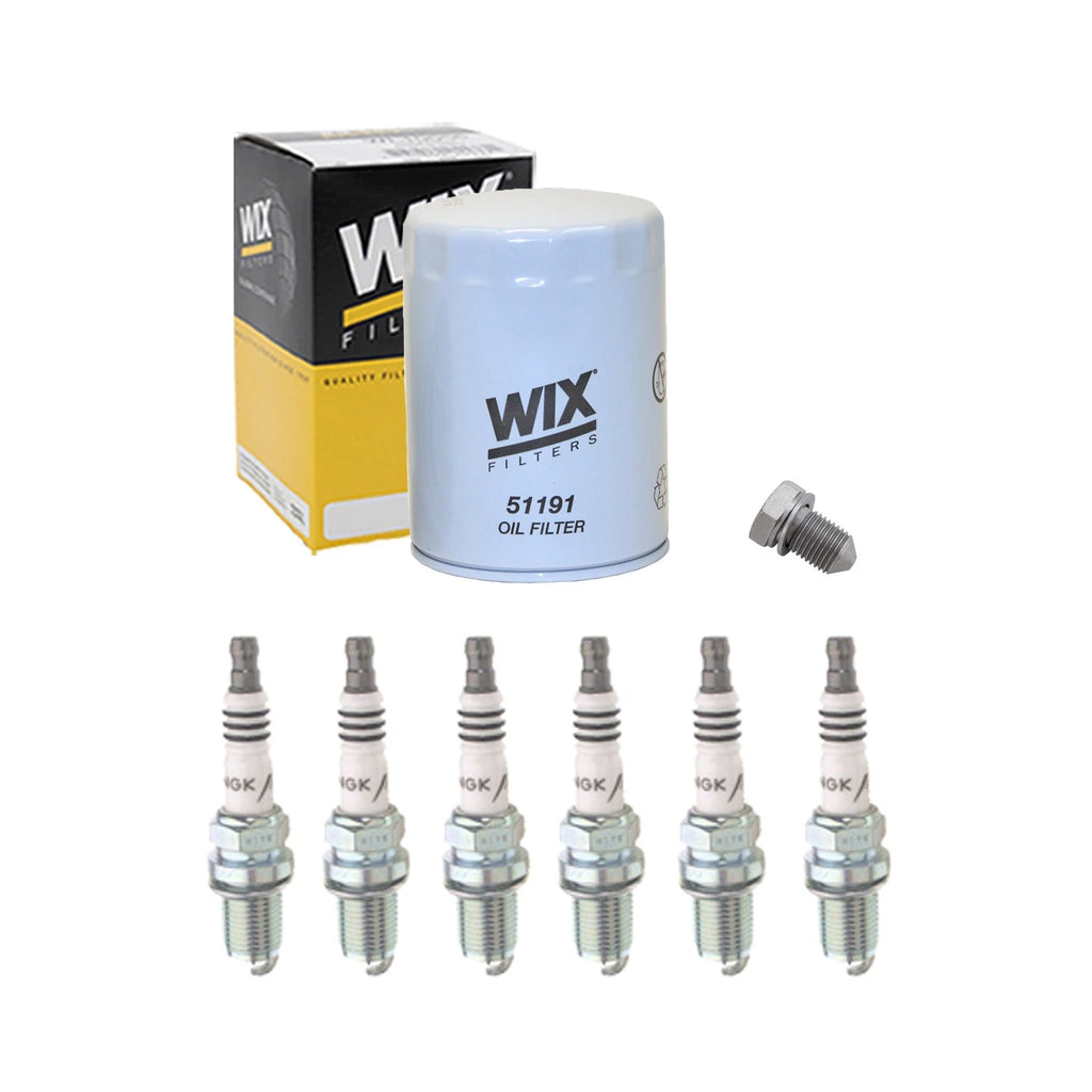 Wix Engine Oil Filter & NGK 6 Iridium IX Spark Plugs for Audi A6 Quattro (1998–2004)