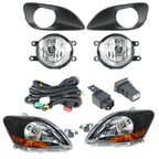Set of 2 Headlights and Fog Lights for Toyota Yaris (2007–2011)