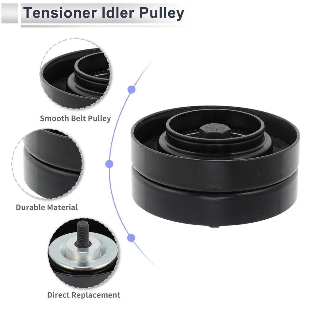 Drive Belt Idler Pulley for Volkswagen Touareg (2002–2006) No. 077109244F Black