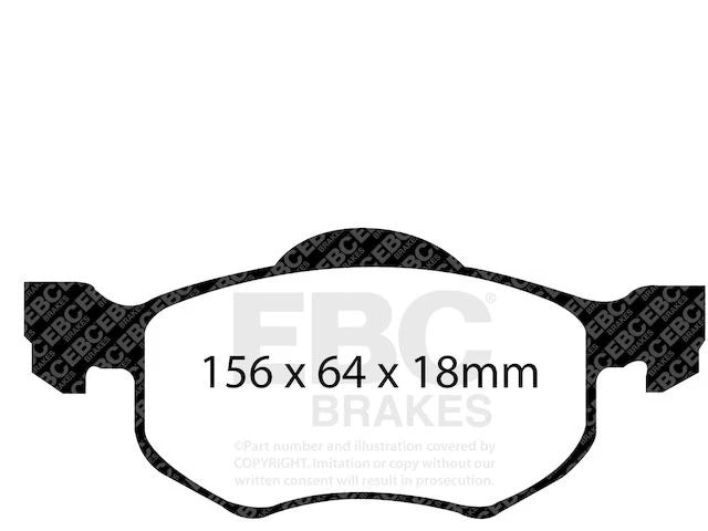Front Brake Pad Set for Mazda Tribute (2001–2006, 2008) YP676JB