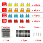 6-Way Waterproof Fuse Box with LED Indicator for 12V/24V Vehicles