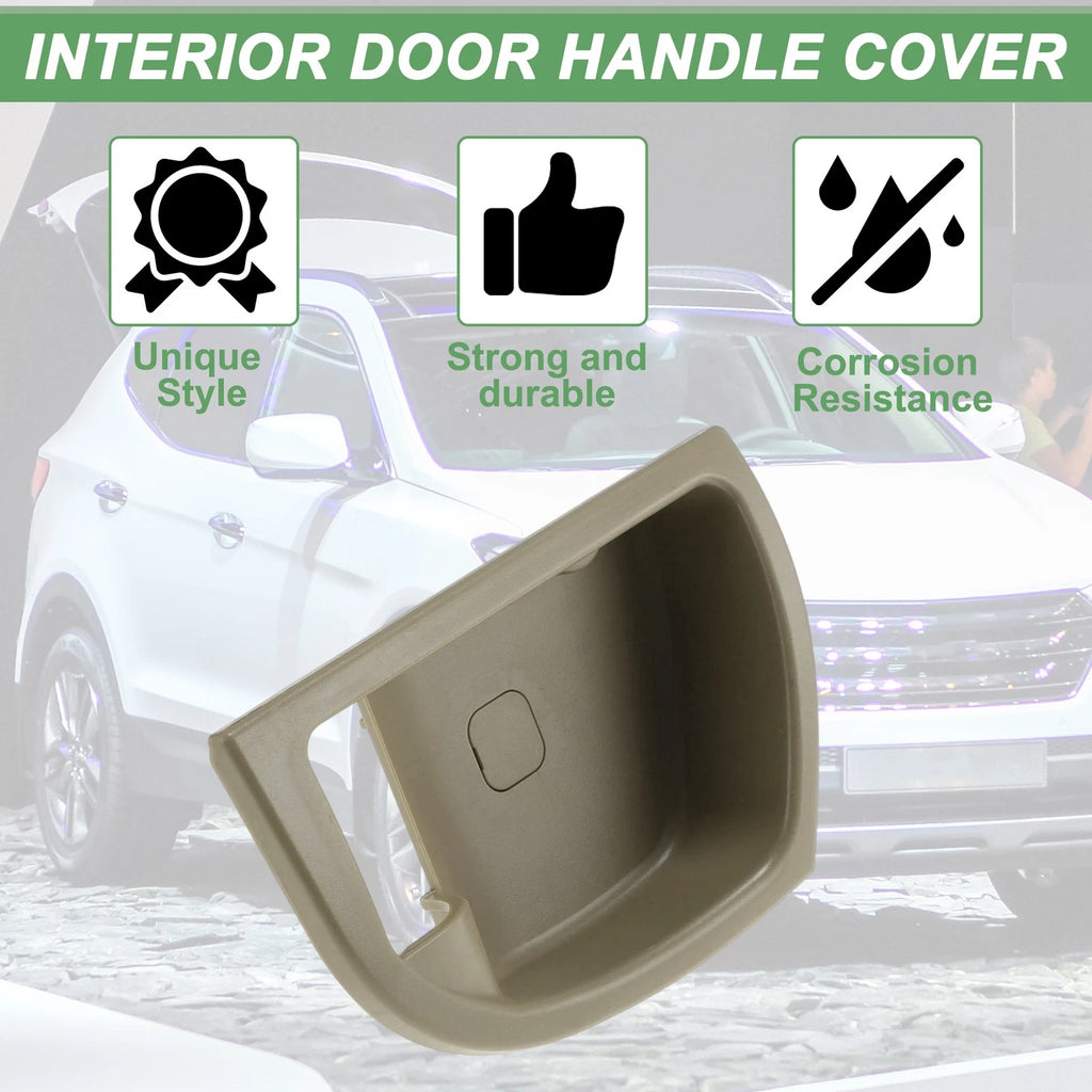 Rear Left Interior Door Handle Trim Bezel for Hyundai Santa Fe (2007–2012) Beige