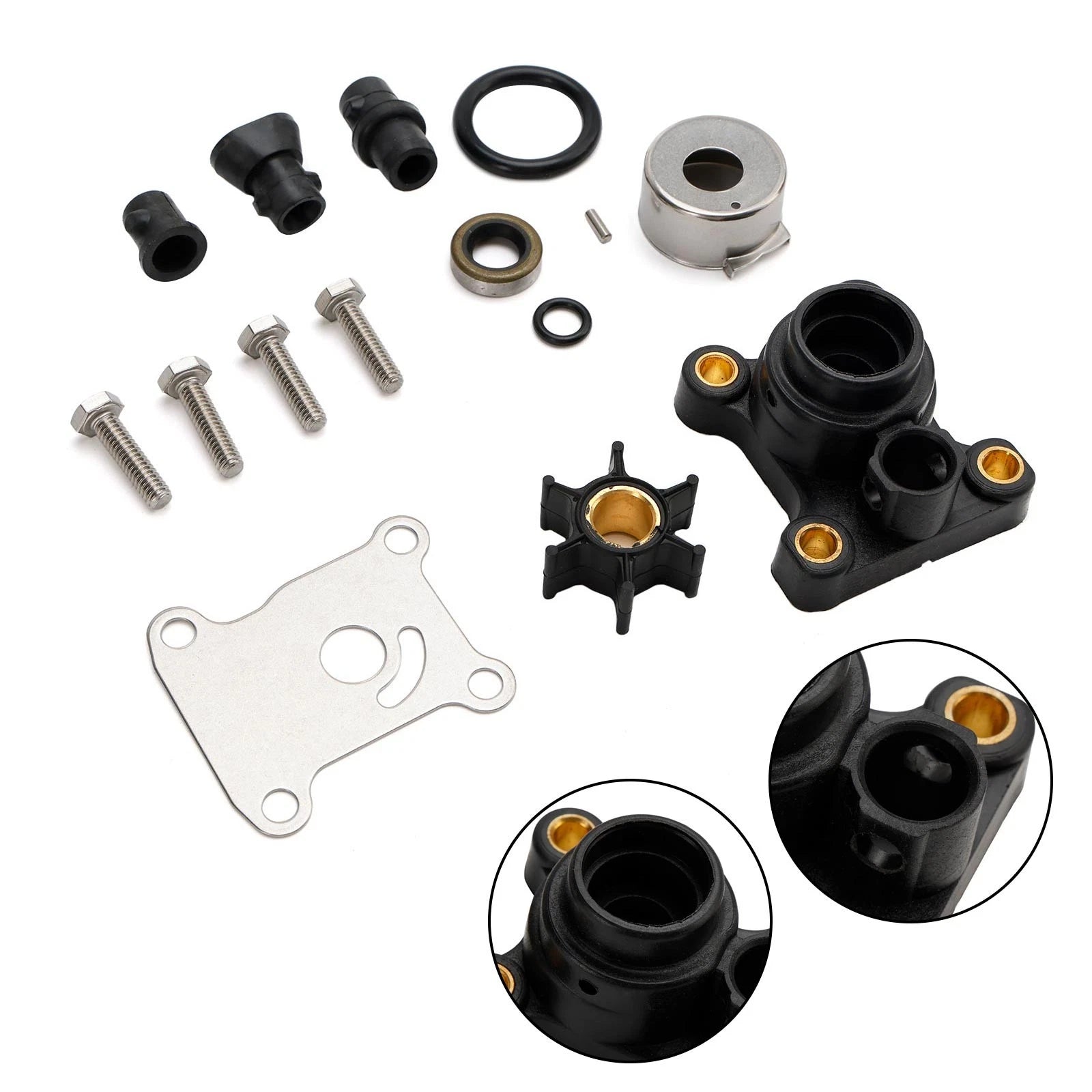 Water Pump Impeller Kit for Johnson Evinrude 8-15HP Outboard (18-3327)