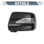 Rearview Mirror Cover Overlay with LED Black Carbon Fiber for Lexus RX300 (1999-2003)